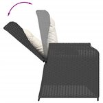 vidaXL Salon de jardin 3 Pièces avec coussins Noir Résine tressée
