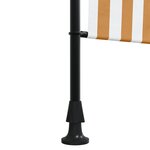 vidaXL Store roulant d'extérieur orange et blanc 120x270cm tissu acier
