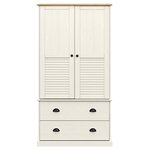 vidaXL Garde-robe VIGO blanc 90x55x170 cm bois massif de pin