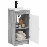 vidaXL Meuble de salle de bain avec évier Sonoma gris