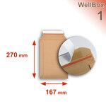 Lot de 500 enveloppes carton wellbox 1 format 176x270 mm