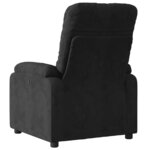 vidaXL Fauteuil inclinable noir tissu microfibre