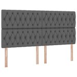 vidaXL Lit de Rangement Gris foncé 180 x 200 cm Cuir synthétique