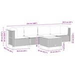 vidaXL Salon de jardin avec coussins 5 Pièces beige résine tressée