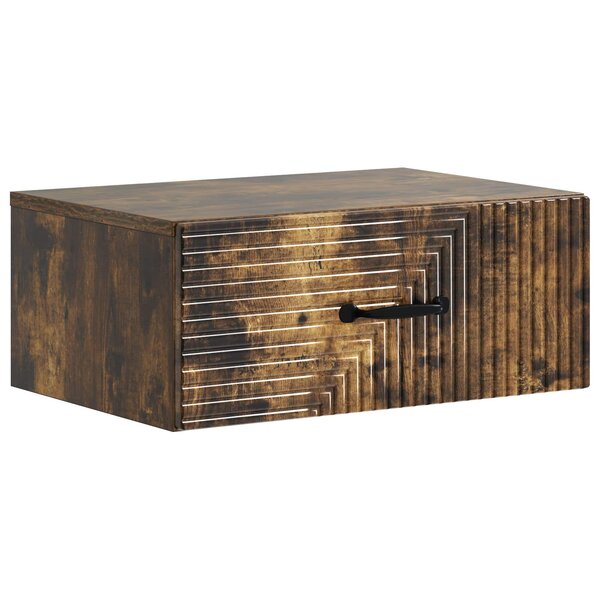 vidaXL Cabinet de chevet mural Chêne fumé 49 x 34 5 x 20 cm