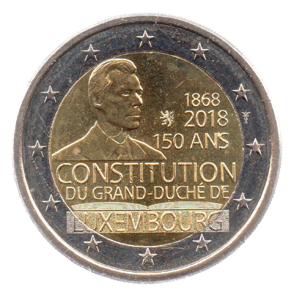 2 euros Luxembourg 2018 – 150 Ans de Constitution UNC