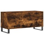 vidaXL Armoire à disques chêne fumé 100x38x48 cm bois d'ingénierie