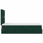 vidaXL Cadre de lit ottoman avec matelas vert foncé 90x200 cm velours