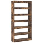 vidaXL Bibliothèque Chêne fumé 100 x 30 x 198 cm Bois d'ingénierie