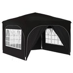 vidaXL Tente de fête pop-up 290 x 290 x 245 cm Noir