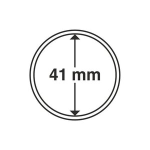 Capsules rondes 41mm pour monnaies de collection. Paquet - 100 capsules