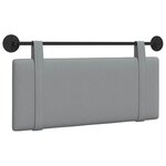 vidaXL Tête de lit suspendue Gris clair Tissu