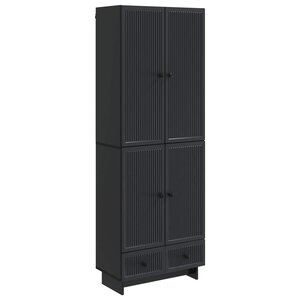 vidaXL Ensemble de Meubles 2 Pièces Noir 66 x 34 5 x 95 cm