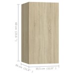vidaXL Meubles TV 4 Pièces Chêne sonoma 30 5x30x60 cm Bois d'ingénierie