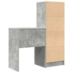 vidaXL Bureau avec tiroir 2 Pièces Gris béton