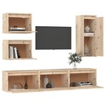 vidaXL Meubles TV 6 Pièces Bois massif de pin