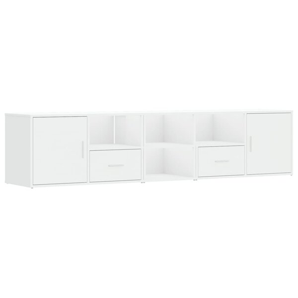vidaXL Armoire d'angle blanc 200x40x45 cm bois d’ingénierie