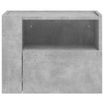 vidaXL Table de chevet murale gris béton 45x30x35 cm