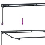 vidaXL Cadre de auvent manuel Réglable Anthracite 4 5 × 3 5 m Acier
