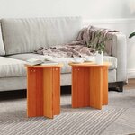 vidaXL Table basse 2 Pièces Marron cire 41 5 x 41 5 x 41 cm