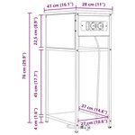 vidaXL Cabinet de chevet Chêne noir 41 x 28 x 76 cm Bois d'ingénierie