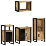 vidaXL Ensemble de mobilier de salle de bain avec tiroir 4 Pièces