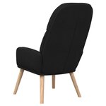 vidaXL Chaise de relaxation Noir Tissu