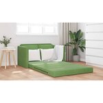 vidaXL Canapé-lit avec coussin Vert clair 122 x 70 x 60 cm Velours