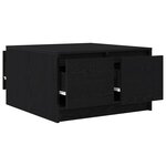 vidaXL Table basse avec tiroirs chêne noir 70 5x70x40 cm