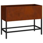 vidaXL Bac de jardin surélevé Rouillé 60 x 26 x 45 cm Acier patiné