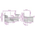 vidaXL Ensemble de canapés d'extérieur 6 Pièces Blanc Naturel et Crème
