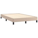 vidaXL Sommier à lattes de lit avec matelas LED cappuccino 120x190 cm