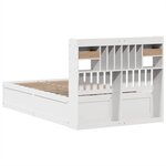 vidaXL Cadre de lit sans matelas blanc 135x190 cm bois de pin massif