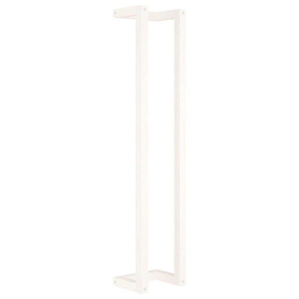vidaXL Porte-serviette Blanc 23x18x110 cm Bois de pin massif