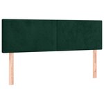 vidaXL Têtes de lit 2 Pièces Vert foncé 72x5x78/88 cm Velours