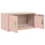 vidaXL Armoire de rangement Rose 80 x 40 x 40 cm Acier