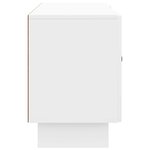 vidaXL Meuble TV 102 x 34 5 x 50 cm Blanc brillant Bois d'ingénierie