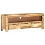 Vidaxl meuble tv 110x30x40 cm bois de manguier brut