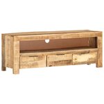 vidaXL Meuble TV 110x30x40 cm Bois de manguier brut