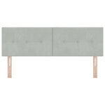 Headboard LED vidaXL en velours gris clair capitonné de 80 cm