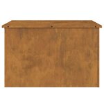 vidaXL Boîte de Rangement Extérieure Rouillé 80 x 50 5 x 50 cm Acier