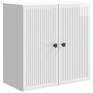 vidaXL Armoire Murale Blanc brillant 59 x 31 x 60 cm Bois d'ingénierie