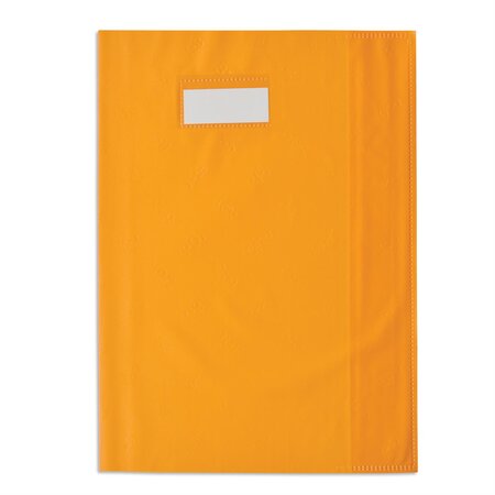 Protège-cahier Styl'SMS A4 (21x29,7 cm) pvc 120 avec Porte-étiquette Orange ELBA