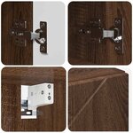 vidaXL Armoire Miroir Chêne marron 59 x 17 x 55 cm Bois d'ingénierie