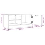 vidaXL Meubles TV 2 Pièces Chêne fumé 80x35x36 5 cm Bois d'ingénierie