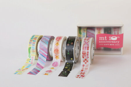 Masking Tape MT Boite de 5 rouleaux assortis Anniversaire