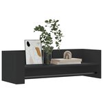 vidaXL Étagère murale noir 100x35x30 5 cm bois d'ingénierie