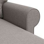 vidaXL Canapé Taupe 215 x 138 x 80 cm tissu