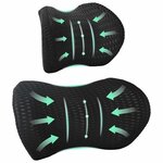 vidaXL Ensemble de Oreillers avec oreiller 2 Pièces Noir Maille 4D