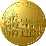 Pièce de monnaie en Or 50 Dollars g 31.1 (1 oz) Millésime 2023 Seven Wonders COLOSSEUM